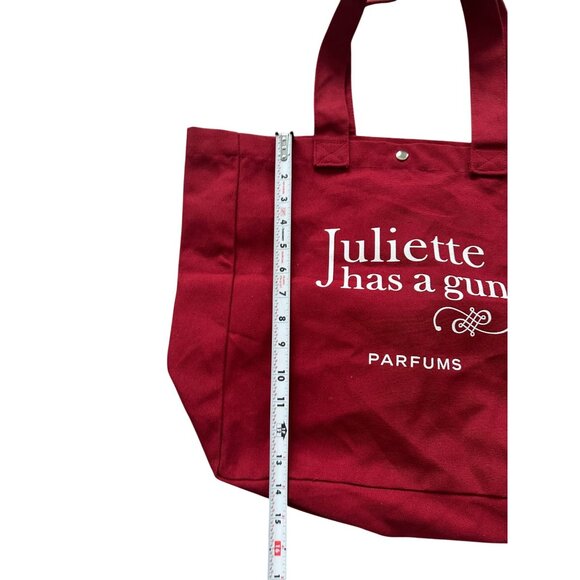 JULIETTE HAS A GN Iconic Red Canvas Tote Bag NEW NWOT - Picture 6 of 7